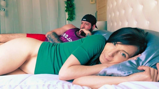 British Stepsister Forgot To Wear Panties To Bed - Stepbrother Can't Resist