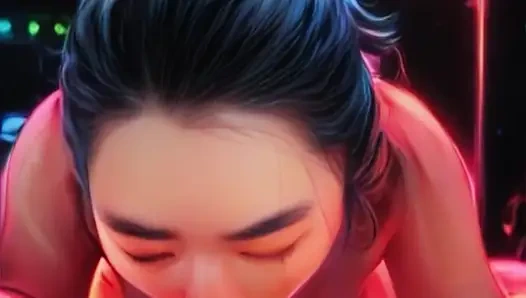 Gerçek hayattaki anime kız arkadaş büyük zenci yarağını emiyor - bakış açısı oral dölleme ile sakso