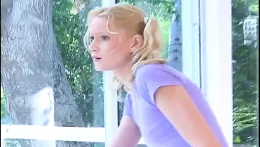 babysitter gets two hard cocks in her holes