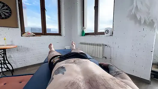 Güzel masör atlıyor