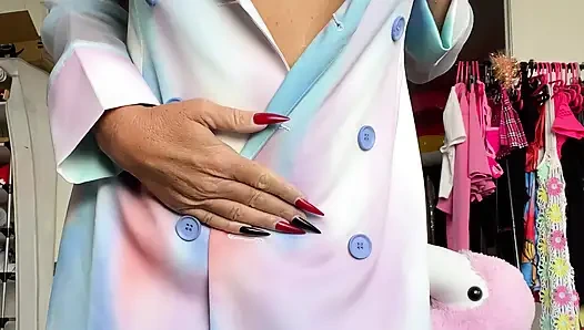 Yunan tanrıçası Steph ve bir flamingo.