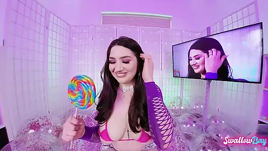 Tombul ateşli alyx star bakış açısı özensiz gırtlağına kadar alıyor