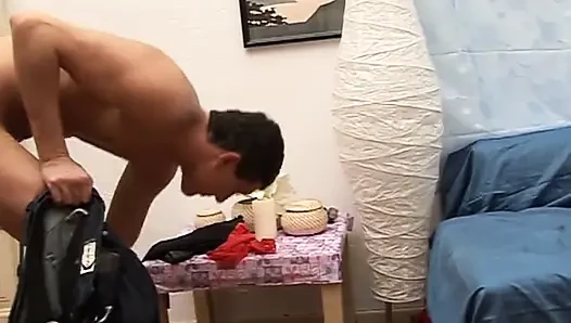 Dirty clan business. Nasty hairy stepmom is so hot in these black stockings and her stepson wants to fuck her