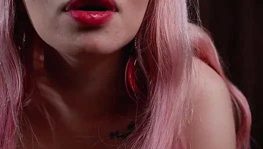 Hermosa chica te humilla a una perdedora y te escupe! Humillación de polla