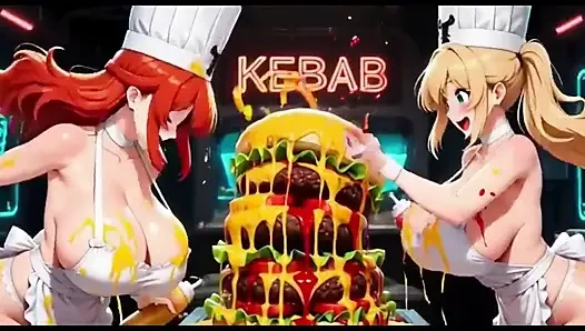 Komik aşçı videosu, ai animasyon