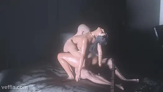 Lara Croft (tomb raider) sert seks sırasında zevkle inliyor (4k)
