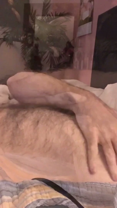 Handsome daddy gets horny before bed and needs to handle his boner | Clip 1