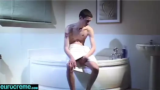 Eurocreme.com - Bikeboy jerks his massive dick