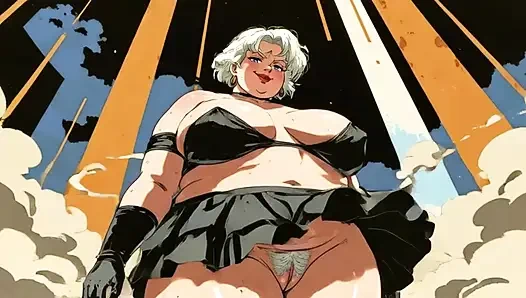 Ai çizgi film iri güzel kadın dans eden kadın klipleri