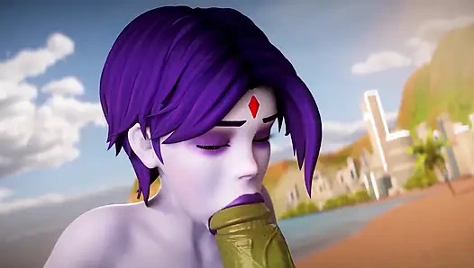 Raven - plajda tatil köyünde sikişiyor