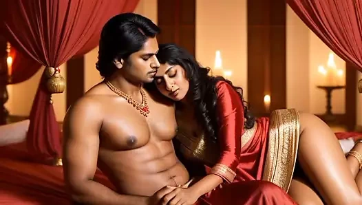 Büyük oğlanla güzel Hintli kız