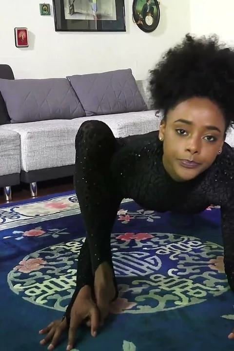 Shiny Black Catsuit