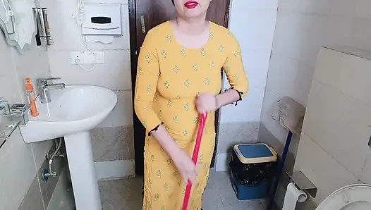 Hintli kamwali çantadan para çaldığı için oğlanla seks yapıyor Hintçe ses