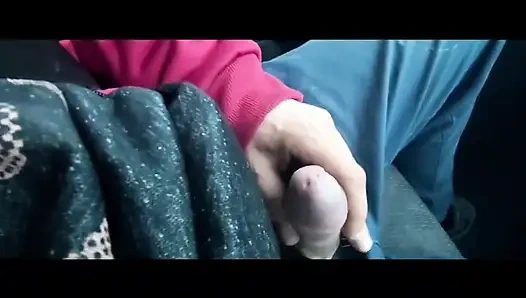 Almost caught! He jerks off in traffic in front of me, I love watching. Big cumshot! Part 1
