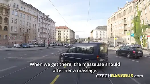 Blonde model joins a wild group fuck (Czech Bang Bus)