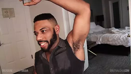 Uncut Hunk Jerks Off On The Floor