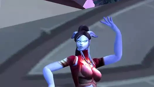 Draenei kadın seksi dansı (world of warcraft)