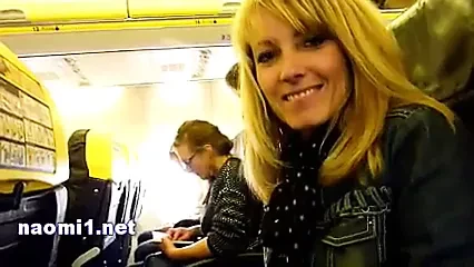 handjob in the airplane