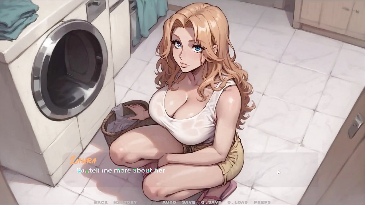 Yeni Kız Arkadaşım [ Tabu Hentai Oyunu ] Bölüm 39 Çamaşırhanede kayınvalidemle kirli şeyler yapıyoruz!