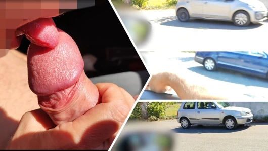 Sik teşhiri - bir kız beni arabada mastürbasyon yaparken yakaladı ve boşalmama yardım etti - misscreamy