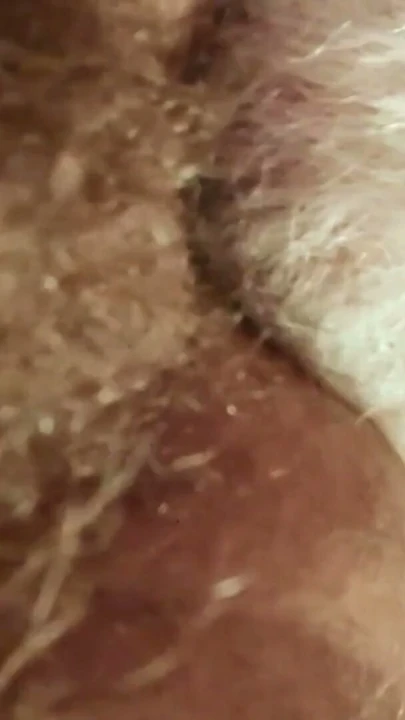 Daddy feasting on a beautiful hairy hole | Klip 1