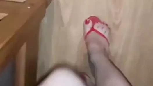 seksi ayaklar alay içinde topuklu