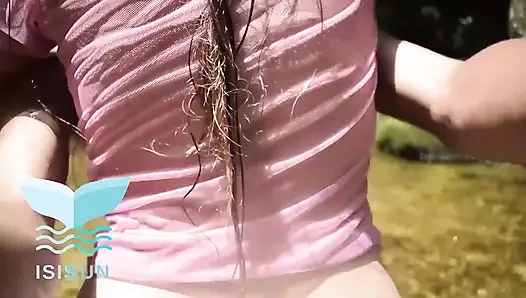 Nehirde tanıştığım güzel bir adamla seks, riskli seks, neredeyse görülüyoruz