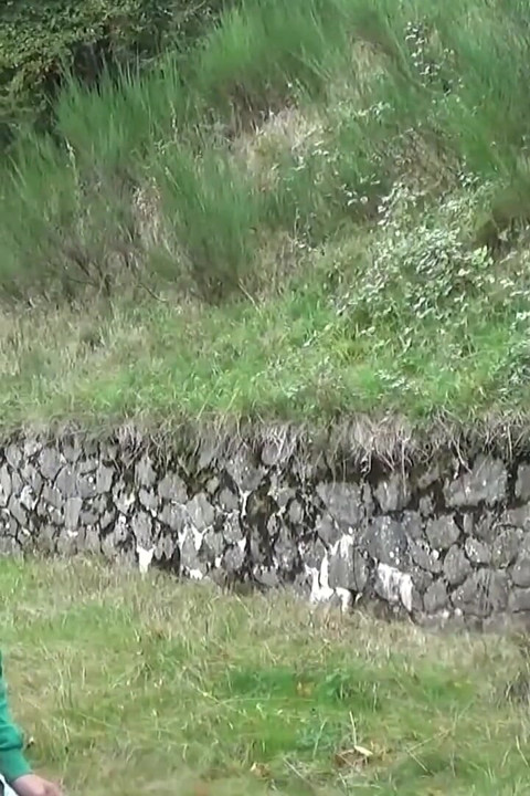 Büyük memeli bir bayanı çimlerde sikiyor