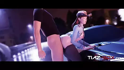 Dva bir arabanın üzerinde domalıyor ve yol kenarında sikiliyor