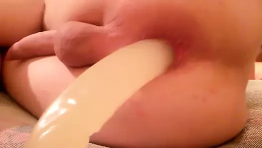 Çift yapay penis kıçından kaybolur