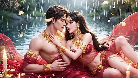 Intense Close-Up Kissing Desi Couple - Gold Jewelry Wali Sexy Indian Girl Aur Muscular Boy Ki Full Passion