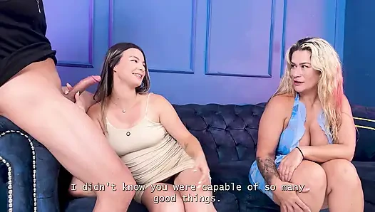 18 yaşındaki üvey kızıma ilk oyuncu seçmelerinde eşlik etmeye karar veriyorum... Porno? FFM biseksüel üçlü grup seks