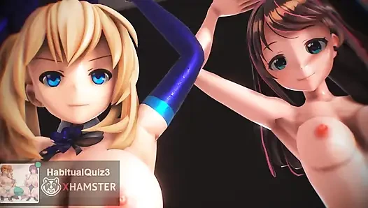 mmd r18  Kizuna AI & Mirai Akari FUCK Me sex dance ahegao ntr fuck hard dildo 3d hentai