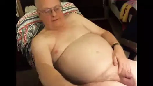 Dede kameraya boşalıyor