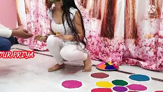 Zoya bhabhi Holi par rangeen goddi ban kar khub chudi-Part 4