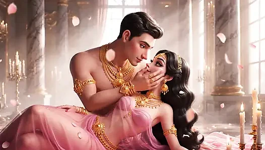 Extreme Close-Up Desi Kissing - Gold Jewelry Mein Sexy Indian Girl Aur Handsome Boy Ki Full Romantic Night