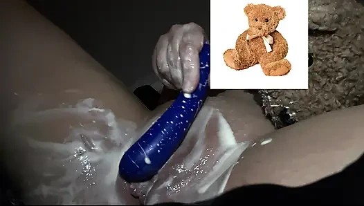 4k-ASMR YOGURT FOOD FETISH- KINKY STEPSISTER MASTURBATES WITH DILDO- CUMFLATION HENTAI-  -ARABIAN SNOWWHITE