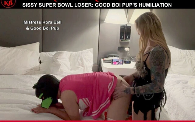 Kadın kılıklı süper bowl kaybeden: iyi boi pup'un aşağılanması