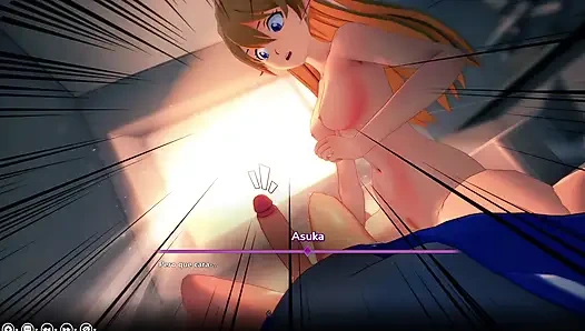 My Hentai Fantasy - Asuka from Evangelion playing with our Cock