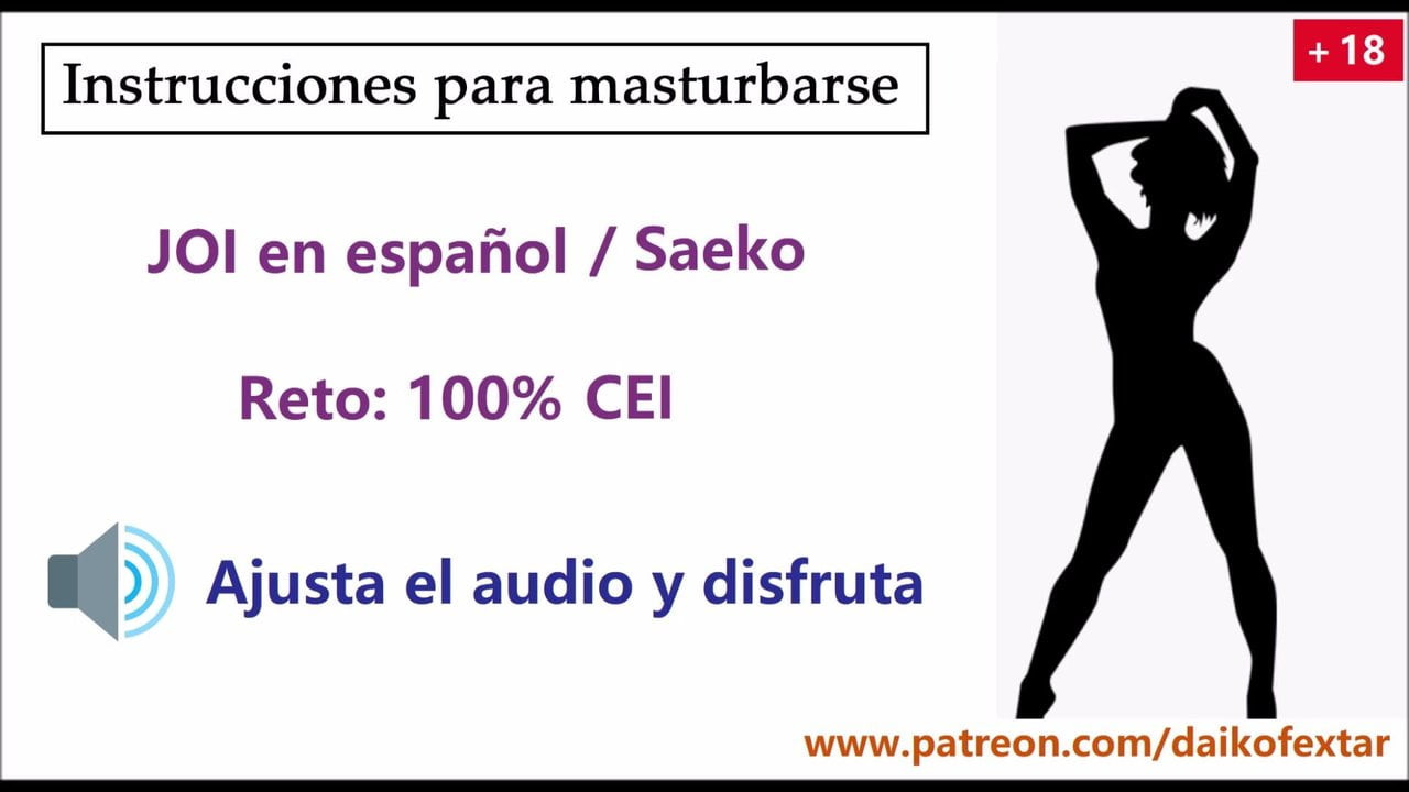 JOI en castellano. Reto 100% CEI. Rol donde eres el esclavo.