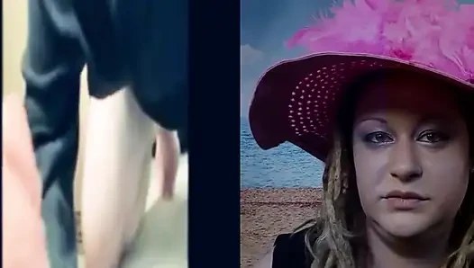 Eşcinsel kadın kılıklı kız için küçük penis aşağılayıcı