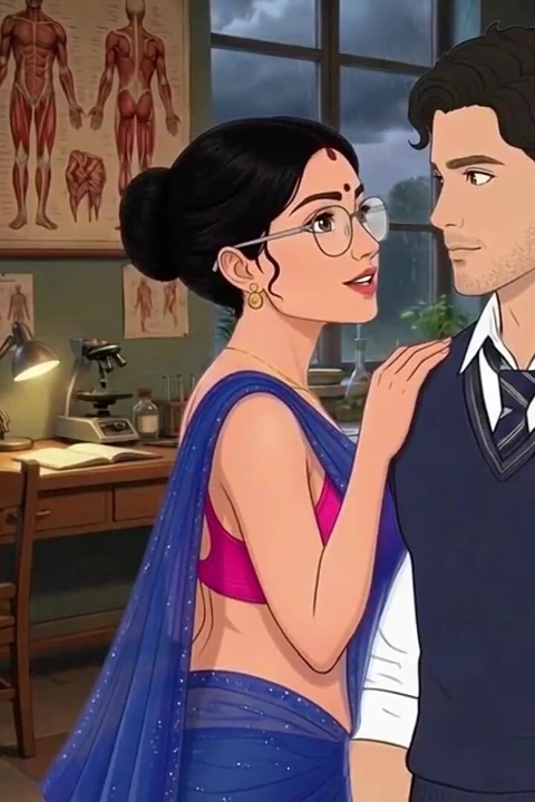 Hintli kadın olgun üniversite öğretim görevlisi romantik muson yağmuru tutkusu - yeni video