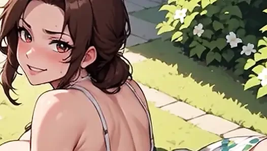 Waifu bahçede bayan bakış açısı - külot bir kenara penetrasyon ve bank yakın çekim sikiş (önizleme)