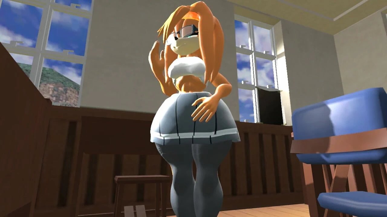 Sonic'ten futanari karakteri kendi futa yarağıyla sikişiyor