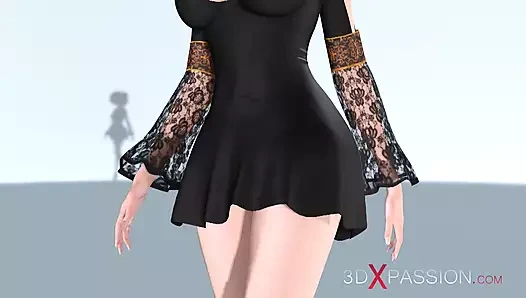 Genç manken fotoğraf stüdyosunda siyah bir adam tarafından sert sikiliyor