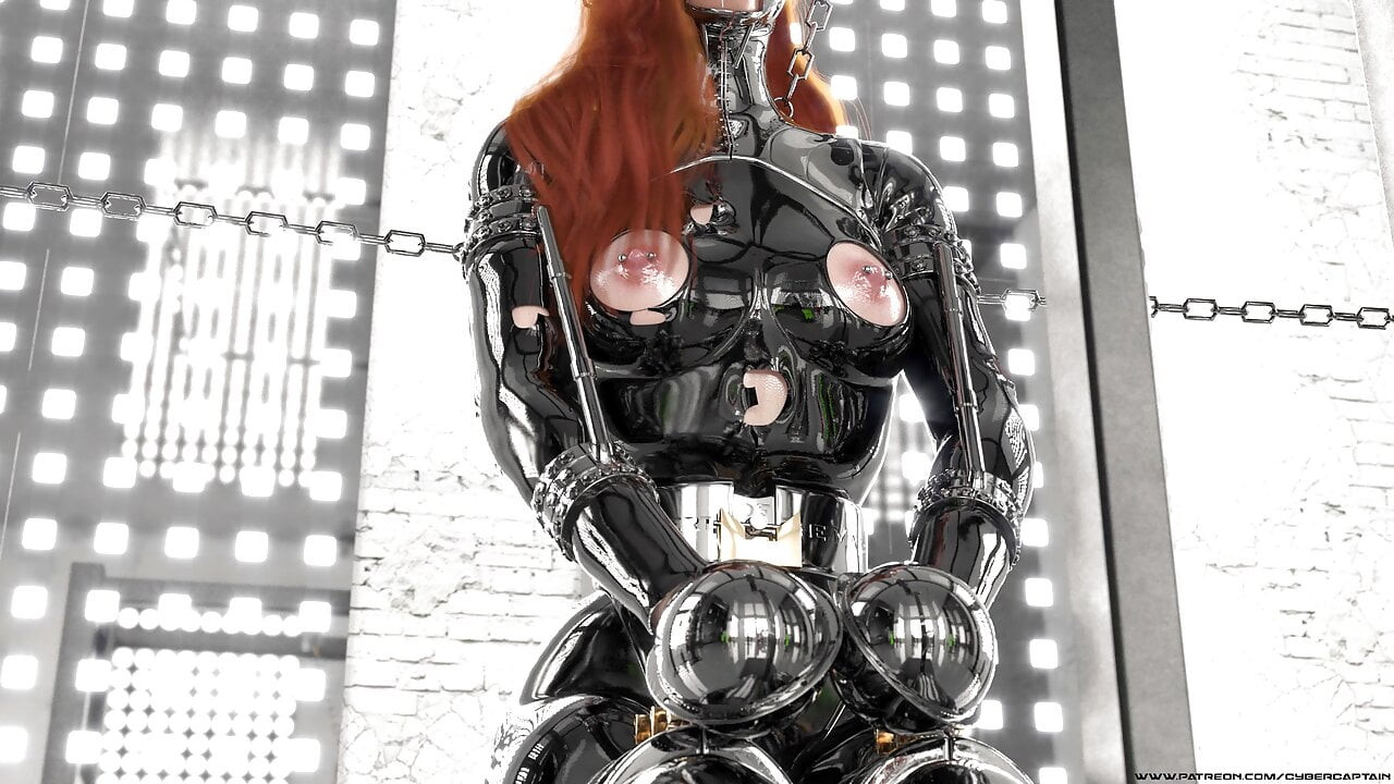 hardcore metal esaret ve lateks catsuit 3d animasyon zencefil