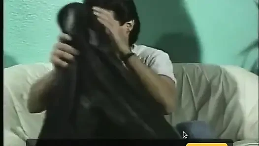Sarı saçlı MILF askılı