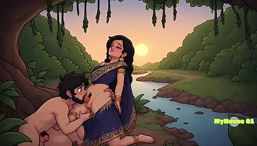 Pushpa ve Srivalli ormanda romantizm