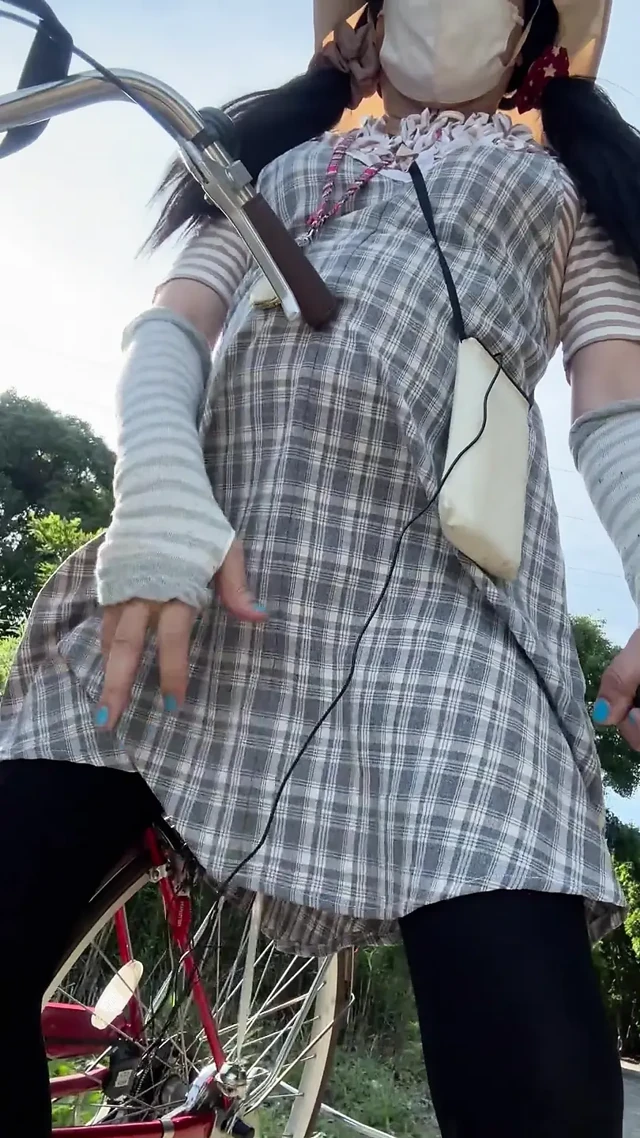 No290 Playing with Anal Plugs on the Street During the Day