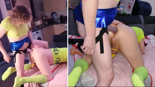 Kadın egemenliği orta yaşlı seksi kadın anal bekaret dilfini sikiyor